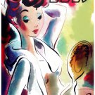 Decorative 8x10 Poster.Home wall interior.Home room art.Fashion girl by mirror.6665