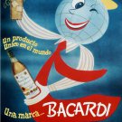 Decorative 8x10 Poster.Home wall interior.Room art.Bacardi rum.Cubans are lucky.6806