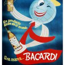 Decor 8x10 Poster.Home wall interior.Room art.Bacardi rum.Suerte del cubano.6807