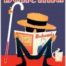 Decor 8x10 Poster.Home wall interior.Room art.Blind guy read Bohemia magazine.6825