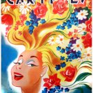 Decorative 8x10 Poster.Home wall interior.Room art.Fashion model w/ flower hair.6842