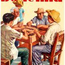 Decor 8x10 Poster.Home wall interior.Room art.Bohemia cover.Playing Domino.6873