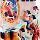 Decor 8x10 Poster.Home wall interior.Room design art.Mirror on the wall.Comic.6899