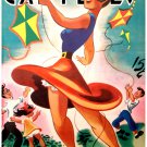 Decor 8x10 Poster.Home wall interior.Room design art.Sexy pinup girl flying kite.6903