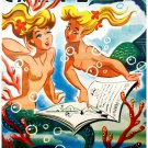 Decor 8x10 Poster.Home wall interior.Room design art.Mermaids love scuba guy.6909