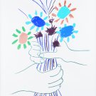 Decoration 8x10 Poster.Room interior.Picasso.Friendship flowers drawing.8115
