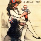 Decorative 8x10 Poster.Girl soldier doll and black poodle.7839 Decorative 8x10 Poster.Girl soldier doll and black poodle.7839