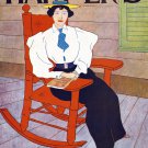 Decoration 8x10 Poster.Room interior.Red rockin chair.7910