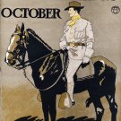 Decorative 8x10 Poster.Mounted police.Man on horse.7921