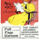 Decorative 8x10 Poster.Woman yellow dress reading New York Sunday Herald.8000 Decorative 8x10 Poster.Woman yellow dress reading New York Sunday Herald.8000