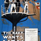 Decoration 8x10 Poster.Wall art design.The Navy wants Men.Recruitment.10304
