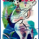 Decoration 8x10 Poster.Wall art design.Mermaid playing guitar.Cute.10562