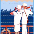 Decoration 8x10 Poster.Wall art design.Sailors watching rowing race.10611