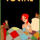 Decoration 8x10 Poster.Home interior.Wall art design.Redhead with man doll.10680