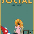 Decoration 8x10 Poster.Home interior.Wall art design.Cuban flag parade.10682