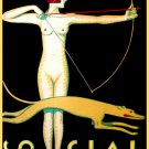 Decoration 8x10 Poster.Wall art design.Archer redhead lady and greyhound dog.Artemis.10695 Decoration 8x10 Poster.Wall art design.Archer redhead lady and greyhound dog.Artemis.10695