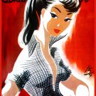 Decoration 8x10 Poster.Wall art design.Beautiful brunette.10711