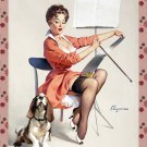 Decoration 8x10 Poster.Room art wall design. Pinup girl.Musical hound dog.8822 Decoration 8x10 Poster.Room art wall design. Pinup girl.Musical hound dog.8822