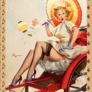 Decoration 8x10 Poster.Room art wall design. Pinup girl.Riding rickshaw.8831