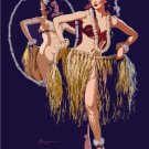 Decoration 8x10 Poster.Room art wall design. Pinup girl.Hawaiian dancer.8926