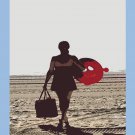 Decoration 8x10 Poster.Room art wall design.Model in beach with red lifesaver.9061 Decoration 8x10 Poster.Room art wall design.Model in beach with red lifesaver.9061