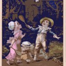 Decoration 8x10 Poster.Room art wall design.Children playing badminton.9361 Decoration 8x10 Poster.Room art wall design.Children playing badminton.9361