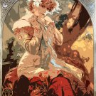 Decoration 8x10 Poster.Room art wall design.Mucha style.9384
