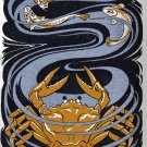 Decoration 8x10 Poster.Room art wall design.Fish and crab.9594