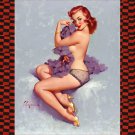Decoration 11x14 Poster.Room art wall design. Pinup girl.Redhead half .8818