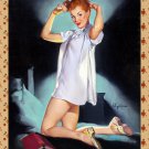 Decoration 11x14 Poster.Room art wall design. Pinup girl.Readhead with red book.8879