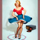 Decoration 11x14 Poster.Room art wall design. Pinup girl.Dancing with 45's.8881