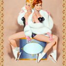 Decoration 11x14 Poster.Room art wall design. Pinup girl.Ice skaters..8892