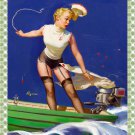 Decoration 11x14 Poster.Room art wall design. Pinup girl.Starting the boat.8917