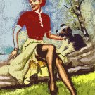 Decoration 11x14 Poster.Room art wall design. Pinup girl.Cool girl with dog.8920