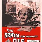 Decoration 11x14 Poster.Room art wall design.The brain die horror movie.9070 Decoration 11x14 Poster.Room art wall design.The brain die horror movie.9070