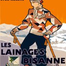 Decoration 11x14 Poster.Room art wall design.Les Laines Bisanne Ski resort.9102