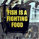 Decoration 11x14 Poster.Room art wall design.Fish is a fighting food.9105