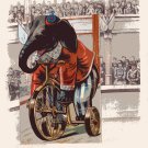 Decoration 11x14 Poster.Room art wall design.Circus.Elephant on bike.9236 Decoration 11x14 Poster.Room art wall design.Circus.Elephant on bike.9236