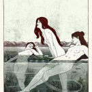 Decoration 11x14 Poster.Room art wall design.Women bathing together.9593 Decoration 11x14 Poster.Room art wall design.Women bathing together.9593