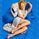 Decoration 16x20 Poster.Room art wall design. Pinup girl.Reading a letter.8826