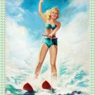Decoration 16x20 Poster.Room art wall design. Pinup girl.Water ski.8829