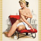 Decoration 16x20 Poster.Room art wall design. Pinup girl.Sun tan lotion.8841