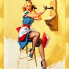 Decoration 16x20 Poster.Room art wall design. Pinup girl.Calling home.8850