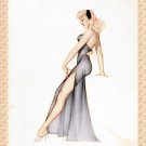 Decoration 16x20 Poster.Room art wall design. Pinup girl.Black negligee.8852