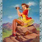 Decoration 16x20 Poster.Room art wall design. Pinup girl.Binoculars.8871