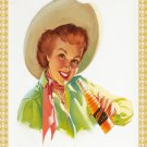 Decoration 16x20 Poster.Room art wall design. Pinup girl.Drinking orange soda.8876