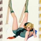 Decoration 16x20 Poster.Room art wall design. Pinup girl.Ski fall.8884