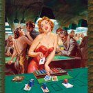 Decoration 16x20 Poster.Room art wall design. Pinup girl.Poker dealer.Casino.8908