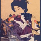 Decoration 16x20 Poster.Room art wall .girl.Japanese Geisha.Oriental.Asian art.8932
