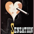 Decoration 16x20 Poster.Room art wall design.Heart smoking.8964